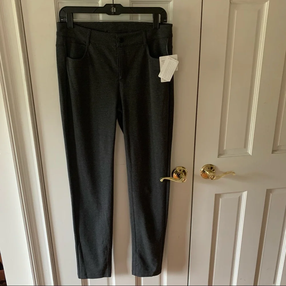 NWT ATHLETA Charcoal Grey Ponte Skinny Pant Sz 10
